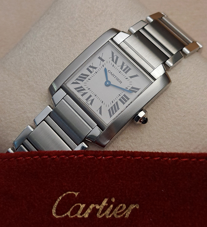 Ladies' Cartier Tank Francaise Midsize Quartz Wristwatch Ref. W51003Q3